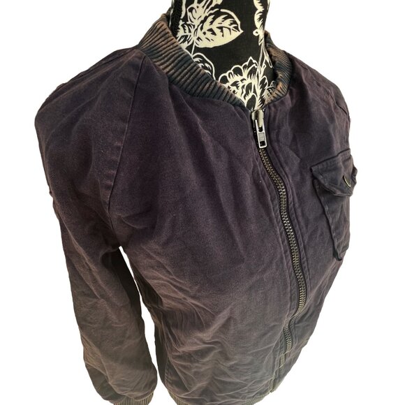 Chaser | Denim Bomber Jacket | Blueberry Vintage Wash | M | NWT - Picture 8 of 10